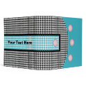 Pink Buttons On Turquoise Binders binder