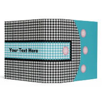 Pink Buttons On Turquoise Binders