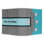 Pink Buttons On Turquoise Binders