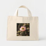 Pink Cactus Flower Canvas Bags