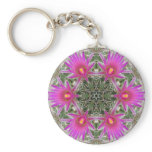 Pink Cactus Flower Key Chains