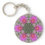 Pink Cactus Flower Key Chains