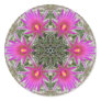 Pink Cactus Flower Round Stickers