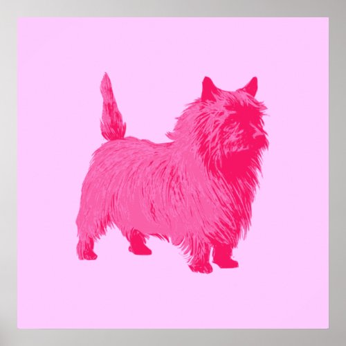 Pink Cairn Terrier Poster print