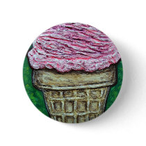 "Pink Cake Cone" buttons