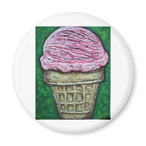 "Pink Cake Cone" magnets