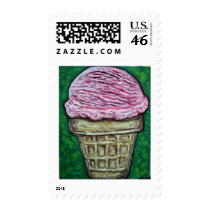 "Pink Cake Cone" postage
