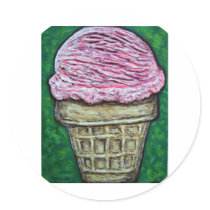 "Pink Cake Cone" stickers
