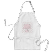 Pink Cake on Pink Cake Pattern. Aprons