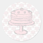 Pink Cake on Pink Cake Pattern. Sticker