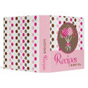 Pink Cake Pops Recipe Binder binder