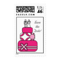 PInk Cake Save the Wedding Date Stamps stamp