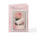 Pink Cake with flowers cards by perfectpostage Pink Cake with flowers cards