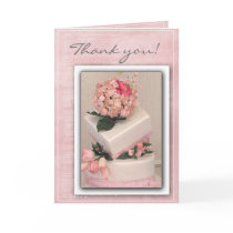 Pink Cake with flowers cards
