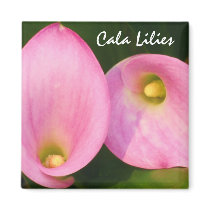 Pink Cala Lilies magnets by ggbythebay Pink Cala Lilies magnets