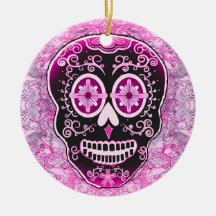 Pink Calavera Ornament