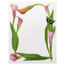 Pink Calla Lilies letterhead by catsclips Pink Calla Lilies letterhead
