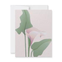 Pink Calla Lily  Floral  Announcement