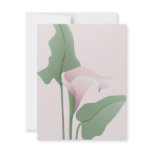 Pink Calla Lily  Floral  Announcement invitations