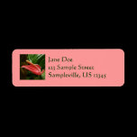 Pink Calla Lily Return Address Label
