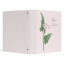 Pink Calla Lily Wedding Floral Binder