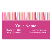 Pink calling card (#BUS 0323) business cards