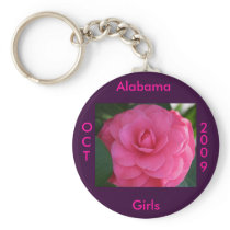 Pink Camelia Keychains