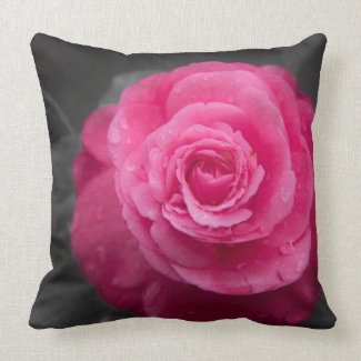 Pink Camellia Flower American MoJo Pillow