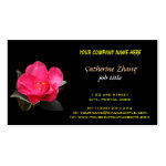 pink camellia flower business card pink camellia flower business card