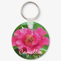 Pink Camellia Keychain