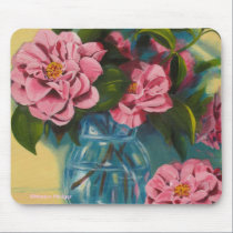Pink Camellias Still Life Mousepad