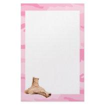 Pink Camo and Combat Boots Stationery
