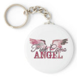 Pink Camo Angel Keychain