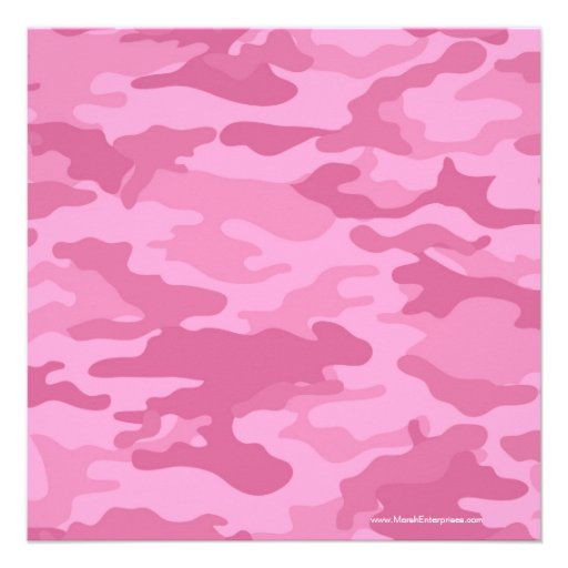 Pink Camo Bridal Shower or Engagement Party Personalized Invitation