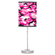 Pink CAMO Camouflage Table Lamp