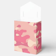 Pink Camo Design Party Favor Box