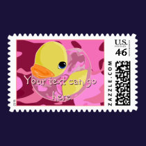 Pink Camo Ducky stamps