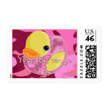 Pink Camo Ducky Postage