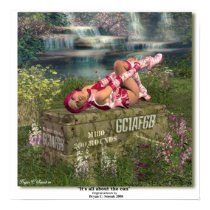 Pink Camo Fantasy Girl Artwork by Bryan C. Smoak posters
