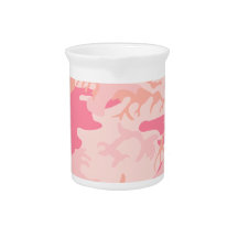 Pink Camo - Girly Camo Beverage Pitcher
