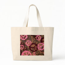 Pink camo-Look Peace Signs Bag by pammys Pink camo-Look Peace Signs Bag