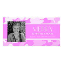 Pink Camo Photo Greeting Card