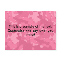 Pink Camo Postcard by taysdesigns Pink Camo Postcard