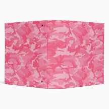 Pink Camo Vinyl Binder