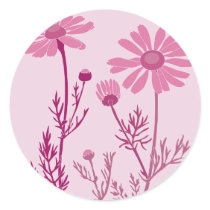 pink camomile stickers