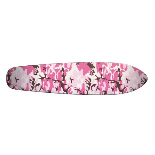 Pink Camouflage 7 1/8" Skateboard