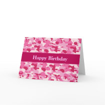 Pink Camouflage Card