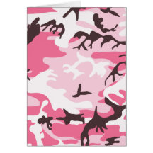 Pink Camouflage Card