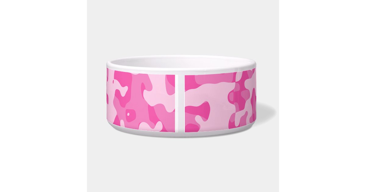 Pink Camouflage Dog Bowl Zazzle