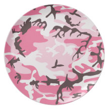 Pink Camouflage Plate